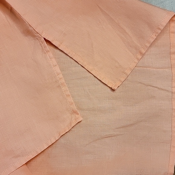 Women's Chadwick's Linen Long Sleeve Button Down Blouse, Coral, Size 16, EUC - Picture 5 of 7
